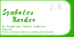 szabolcs marker business card